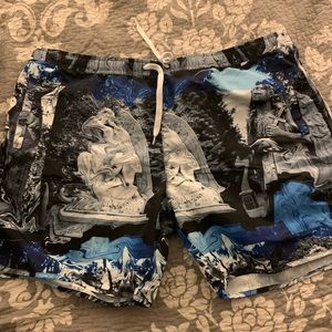 Fashion Nova running shorts and board shorts